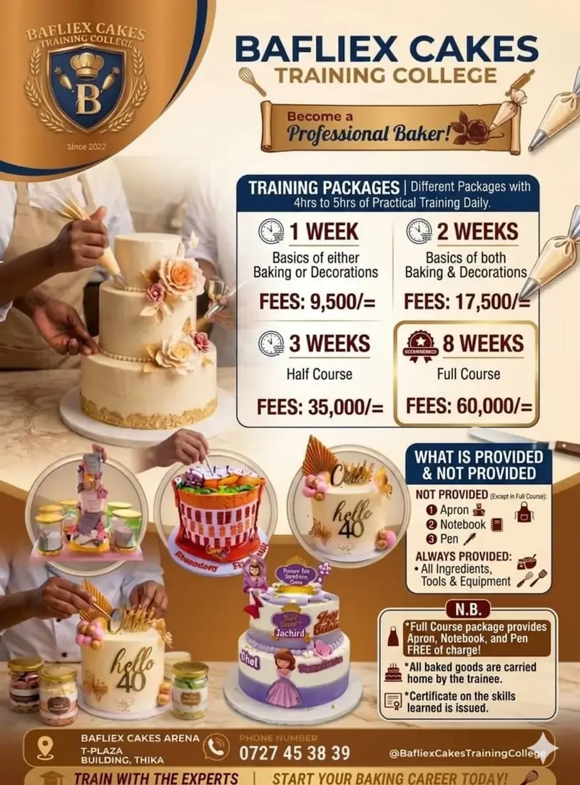 Bafliex Cakes Training College programmes
